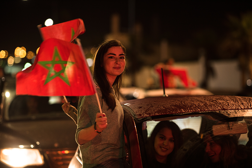 المغاربة يحتفلون بالتأهل لمونديال روسيا 2018