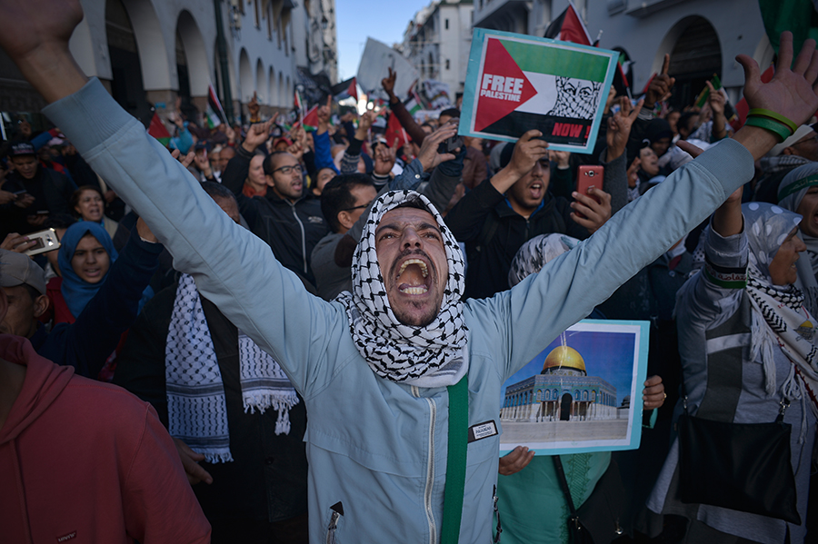 مسيرة وطنية بالرباط تضامنا مع القدس (ألبوم صور)