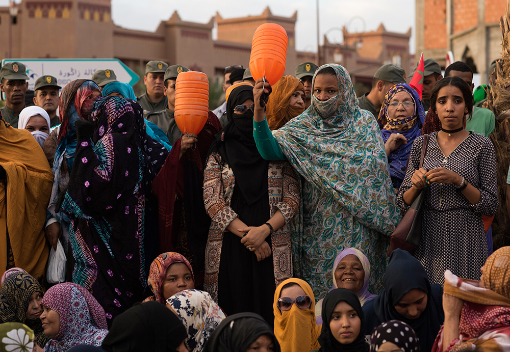 احتجاجات نساء زاكورة بسبب قلة المياه / ت: ياسين تومي