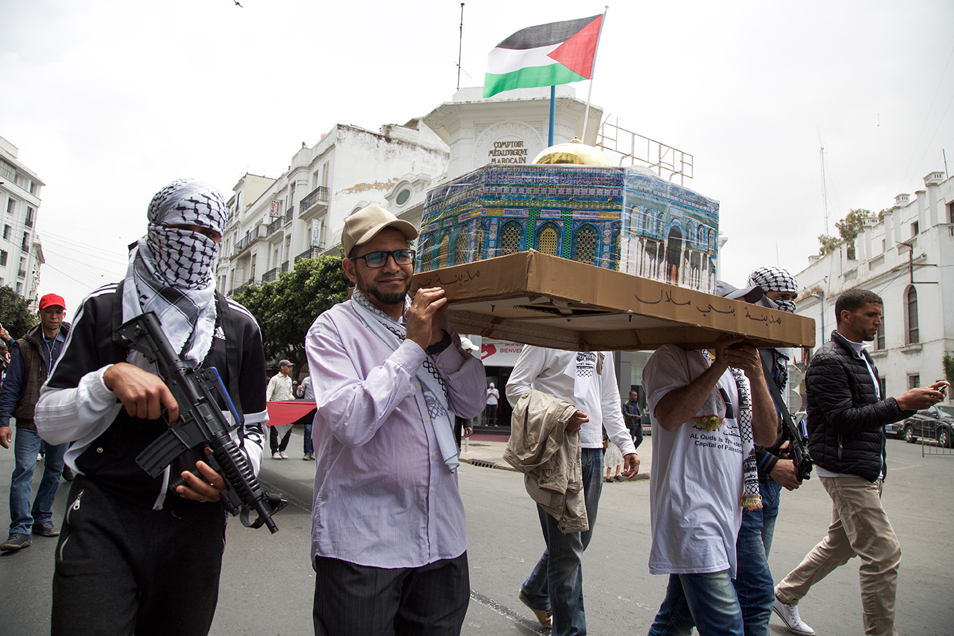 مسيرة تضامنية مع فلسطين بالدار البيضاء - تصوير ياسين تومي (1)