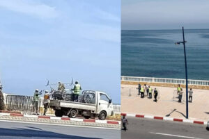 السلطات تزيل الحواجز من شواطئ الفنيدق